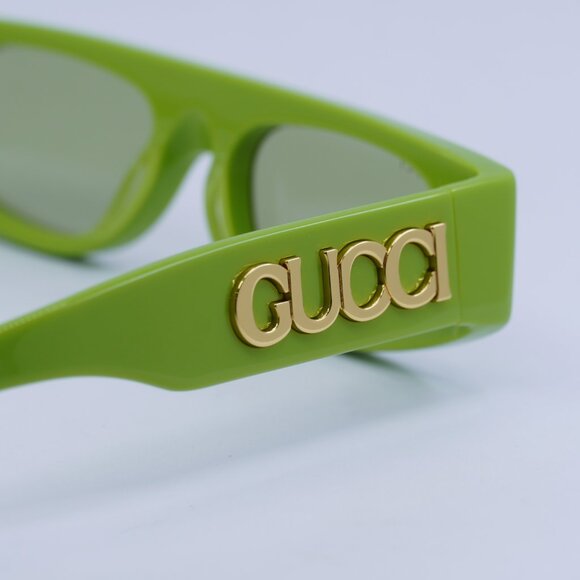 🕶️ New Gucci GG1771S 009 Sunglasses - Shiny Acid Green Frame, Green Lenses - Picture 6 of 10